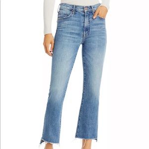 NWT MOTHER The Insider High Rise Crop Step Fray Bootcut Jeans in Scenic Route